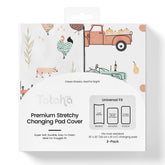 TotAha premium changing pad cover with Halloween Pumpkin print for gentle diaper changes