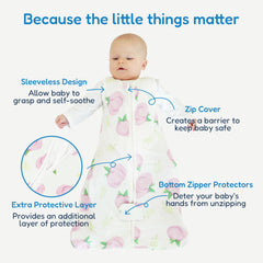 TotAha Sleep Sack showing 0.5 TOG suitable for year-round use.