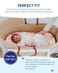 TotAha bassinet sheets soft breathable fabric for baby comfort