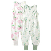 TotAha Toddler Sleep Sack with Feet in Buds color; snug bedtime warmth.