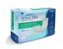 Total Dry overnight duo pad pack offers discreet all-night protection.