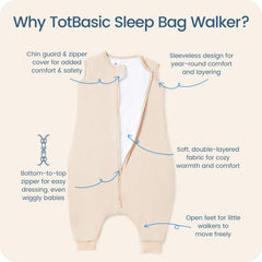 TOTBASIC 1.0 TOG warmth ideal for 68–75°F rooms during naps