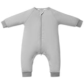 TOTBASIC baby sleep sack with feet in storm color offers full coverage for safe, cozy movement.