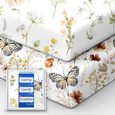 TotBasic butterfly-pattern crib sheets offer gentle, skin-friendly softness for baby sleep