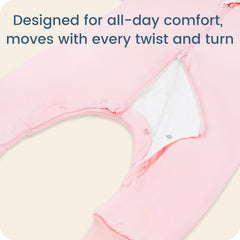 TotBasic sleep sack with zipper and bottom snaps enables quick diaper changes.