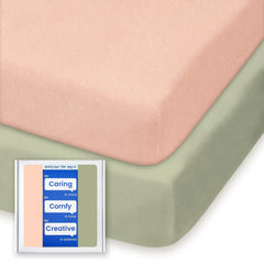TotBasic pack n play sheet close-up shows ultra-soft jersey cotton texture for baby skin
