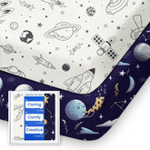 TotBasic Pack N Play sheets: ultra softness against baby skin for cozy naps.