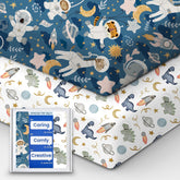TotBasic premium fitted crib sheet on mattress for snug, safe sleep