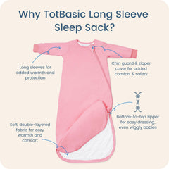 TOTBASIC sleep sack in 0-6 months keeps little arms warm in nursery
