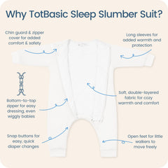 TOTBASIC footed design sleep sack keeps toddlers warm during active walking