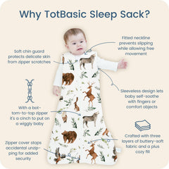TOTBASIC sleeveless wearable blanket for arms-free transition.