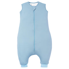 TOTBASIC Toddler Sleep Sack with Feet front view shows breathable fabric for all-night comfort.