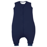 TOTBASIC toddler sleep sack with feet navy front view in soft fabric