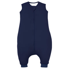 TOTBASIC toddler sleep sack with feet navy front view in soft fabric