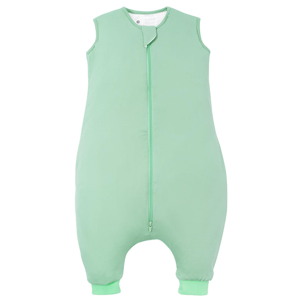 TOTBASIC Toddler Sleep Sack with Feet in Sage — soft, breathable fabric.