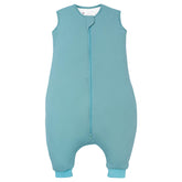 TOTBASIC toddler sleep sack with feet in slate keeps little movers warm and free to explore