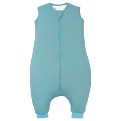 TOTBASIC Toddler Sleep Sack with Feet Slate close-up shows buttery soft fabric for cozy nights.