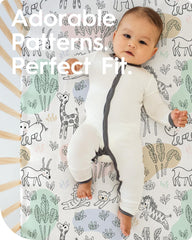 TOTBASIC ultra breathable crib sheet keeps baby cool and comfortable
