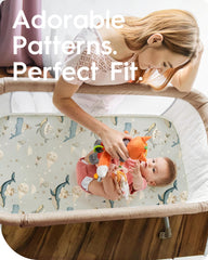 TOTBASIC ultra-soft jersey sheets for playard promote peaceful naps