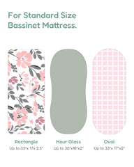 TotChill bassinet sheet closeup, soft polyester with gentle stretch for snug fit
