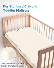 Elastic edge ensures a secure, easy-to-change crib sheet.