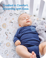TotChill mini crib sheets in soft fabric provide breathable, comfortable texture