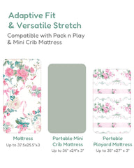 TotChill two-pack mini crib sheets offering value and easy changes.