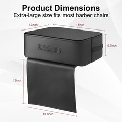 Totidyh booster seat with leather cushion provides a smooth, durable surface for family-friendly haircuts.