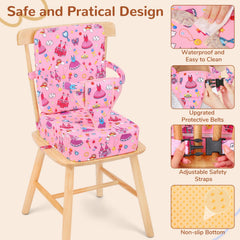TOTIDYH booster seat with non-slip base prevents sliding during meals.