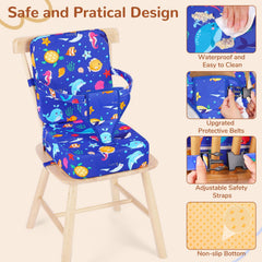 Non-slip base on TOTIDYH booster seat prevents sliding during meals.