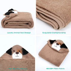 Touchat Bear Hooded Towel featuring soft fabric for gentle post-bath cuddles.