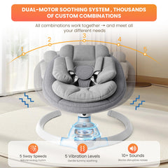 TouHeart swing features 5-speed sway for customizable comfort.