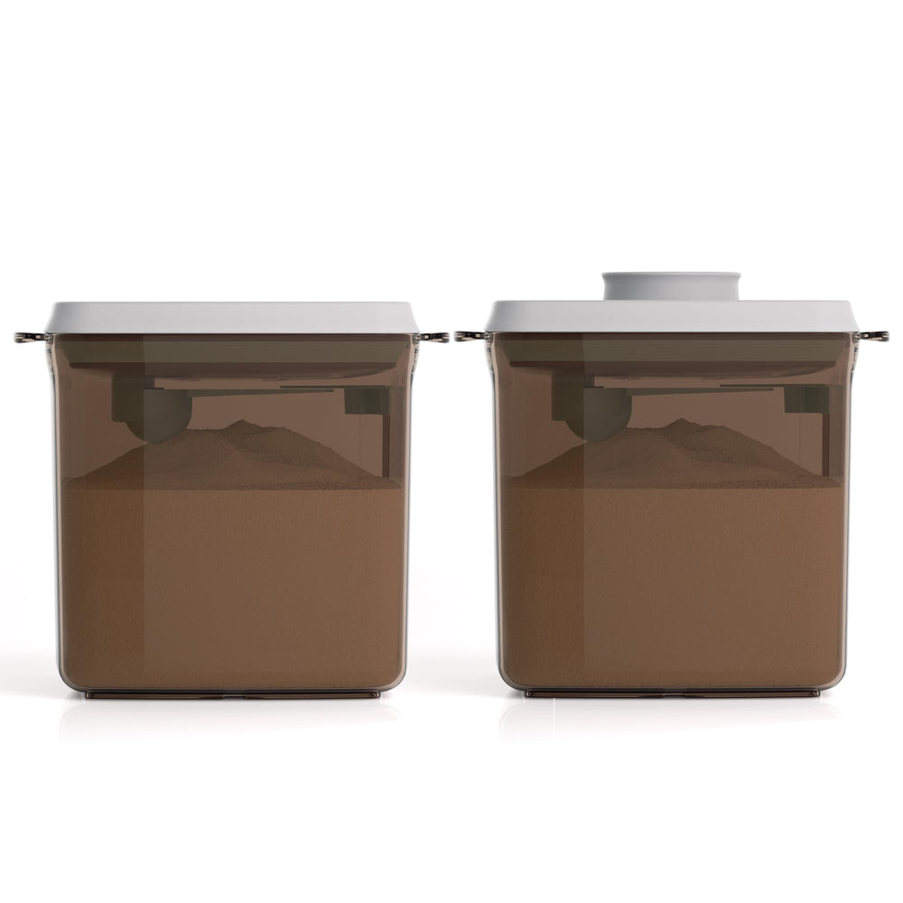 Tourdeus formula container outside view highlights home storage and freshness.