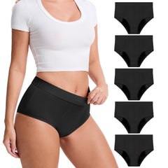 ToVii leak-proof period underwear, black 2XL, front view with full-coverage design