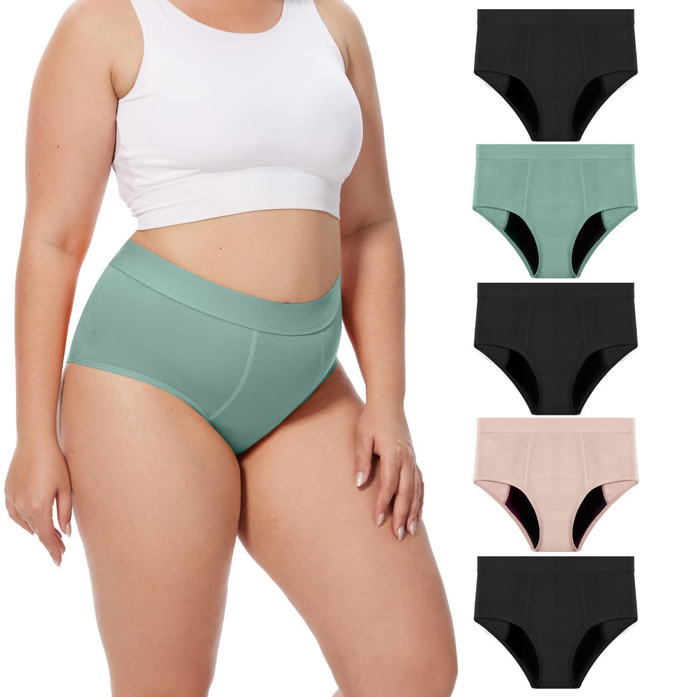 ToVii black leak-proof period underwear front view showing discreet protection for heavy days