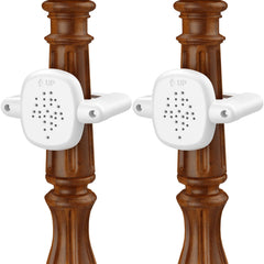 Toyjolka baby gate banister adapter 2pcs on a wooden staircase offers secure fit