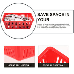 Toyvian coin storage basket red top view highlights easy coin access.