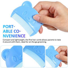 Toyvian bear-shaped double-sided combs for cradle cap care