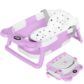 TPN collapsible baby bathtub folded for compact storage after bath