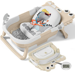 TPN collapsible baby bathtub folded for compact storage in small spaces.