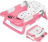 TPN collapsible baby bathtub folded for compact storage and quick drying.