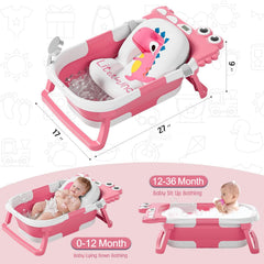TPN collapsible baby bathtub folded compactly for easy storage and travel