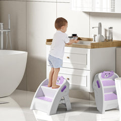 TPN toddler step stool purple wide steps offer comfortable footing