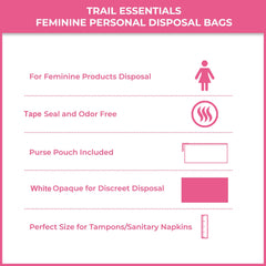 Trail Essentials 100-pack refill ideal for office or travel disposal on the go