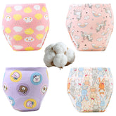 Training pants 4pc girl set showing soft fabric and cute patterns for daytime wear