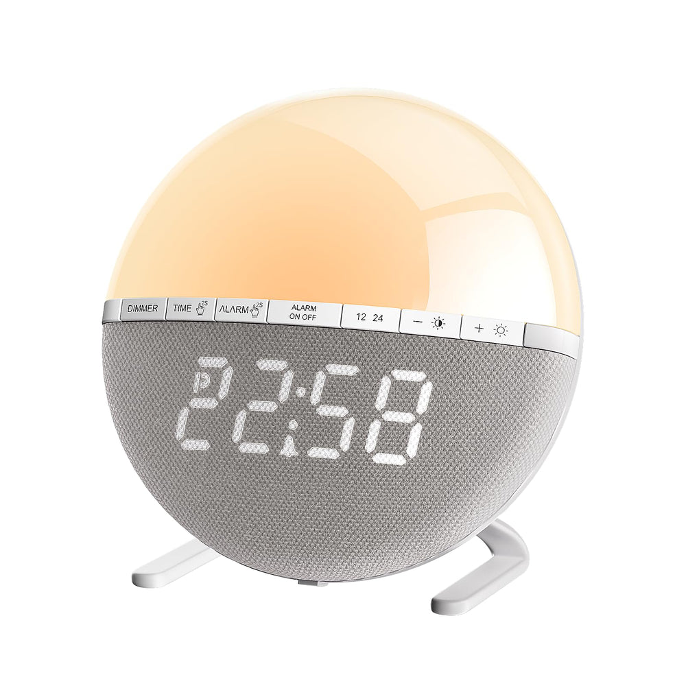 Tranquee Sunrise Alarm Clock display with gentle sunrise progression for calmer mornings.