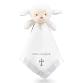 TRANQUIL KIDDO lamb lovey with soft fabric offers comforting grip for babies.