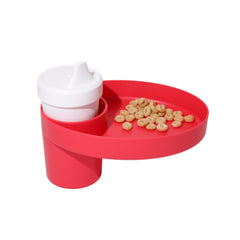 Travel Tray Oval extends cup holders for cars and snacks.
