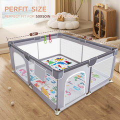 TreeBud Baby Play Mat waterproof top layer makes spill cleanup simple for busy families.