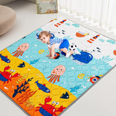 TreeBud Baby Play Mat close-up of plush foam surface for tummy time.